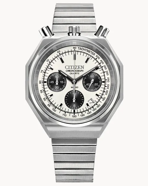 Tsuno Chrono Quartz Silver-Tone Dial Stainless Steel Bracelet Tsuno Chrono Quartz Silver-Tone Dial Stainless Steel Bracelet